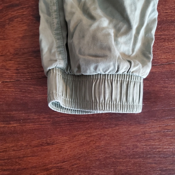 So Womens Joggers High Rise Stretch Waist W/ Drawstring Olive Green Size M - Picture 3 of 8